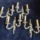 4 splendid wall sconces candle holders bronze Louis XVI XV style