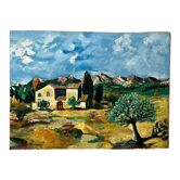 Provencal and pink landscape painting