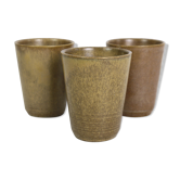 Three cups in stoneware Digoin