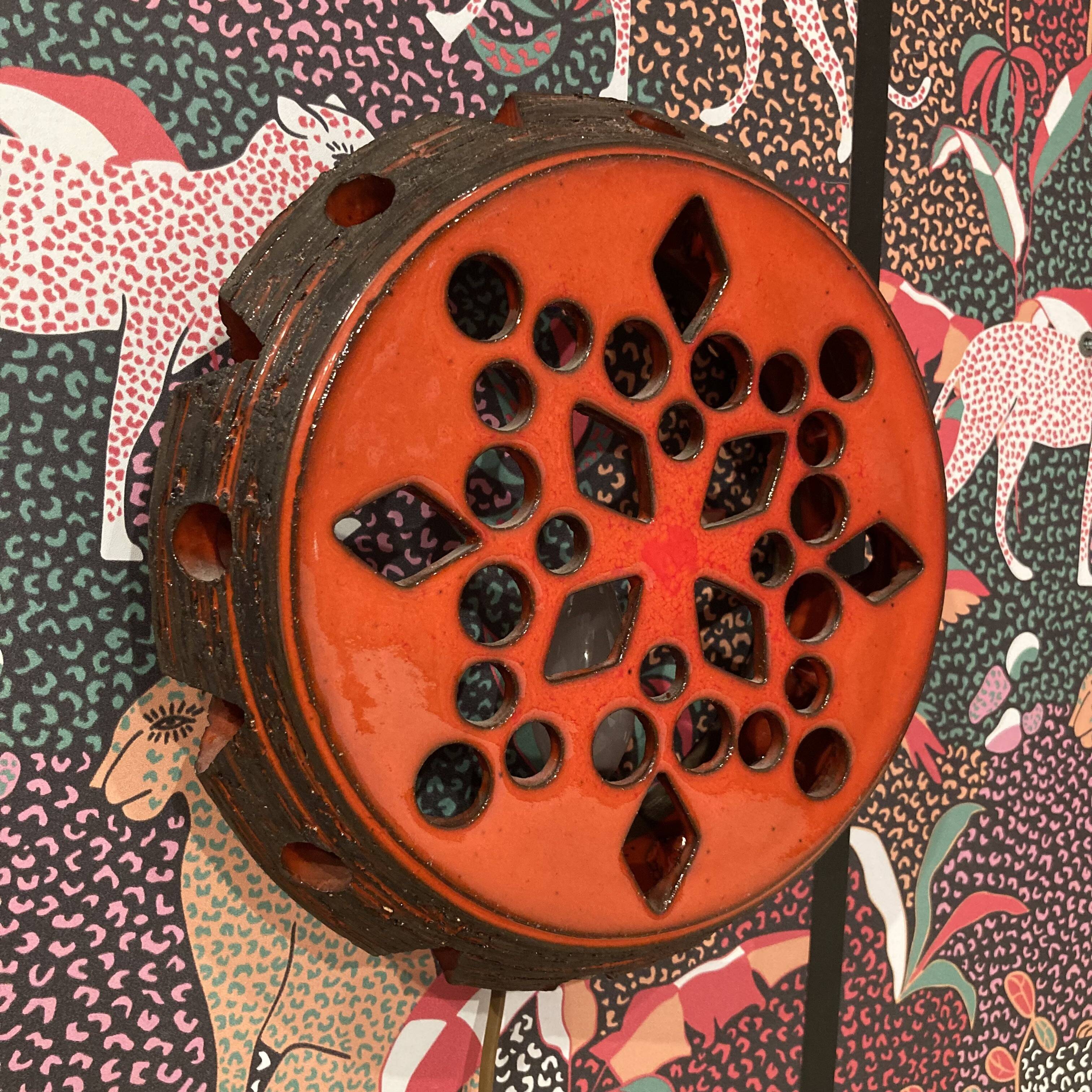 Large ceramic wall light, 1950s design