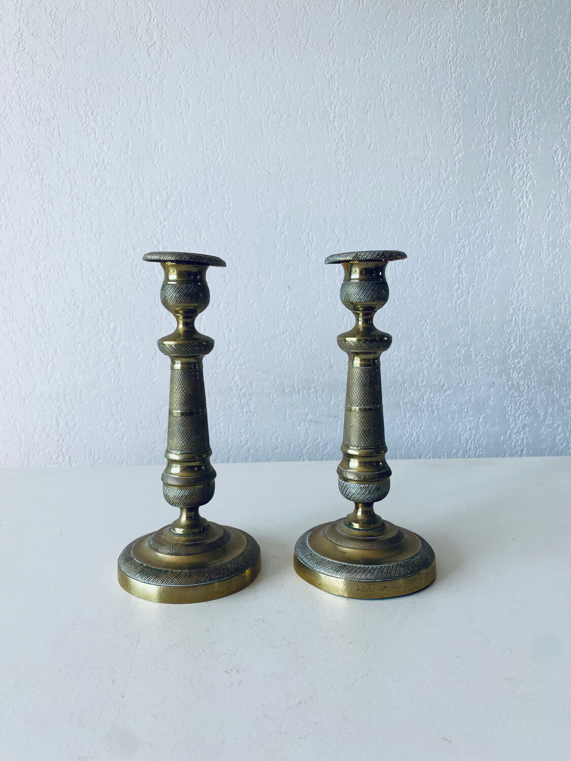 Pair of directoire candlesticks late eighteenth