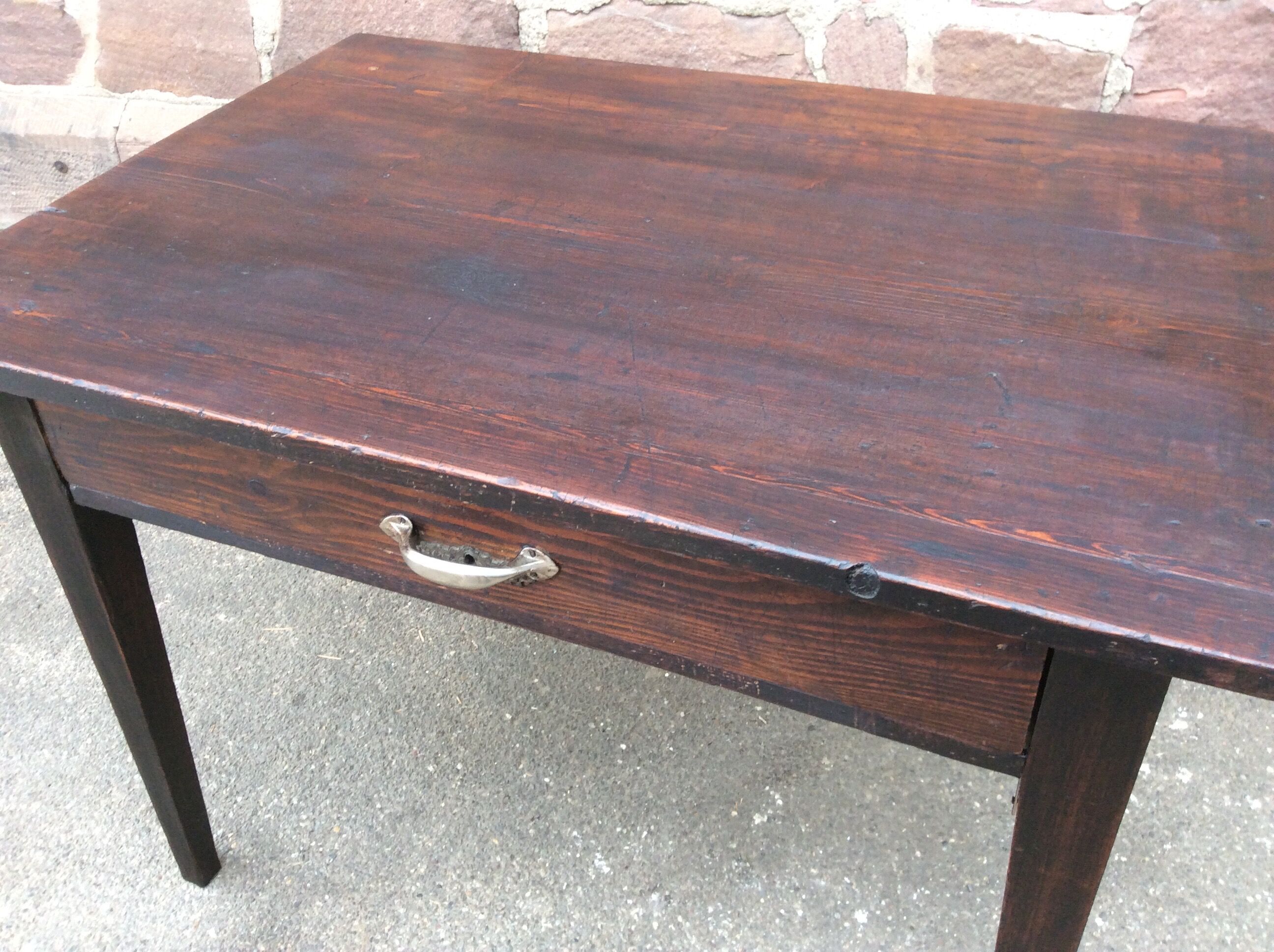 small vintage farm table 1900