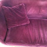 Red velvet sofa