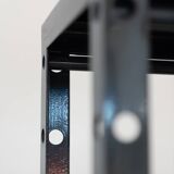 Wooden and brass coat rack, set of 4, 1970s