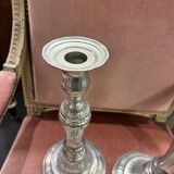 Pair of metal candlesticks