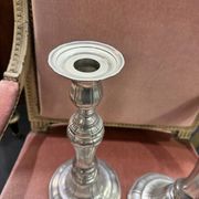 Pair of metal candlesticks