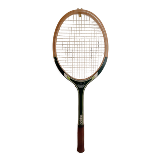Vintage wooden tennis racket Biarritz Adidas