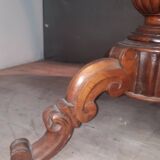 Guéridon, table violon Napoléon III en noyer