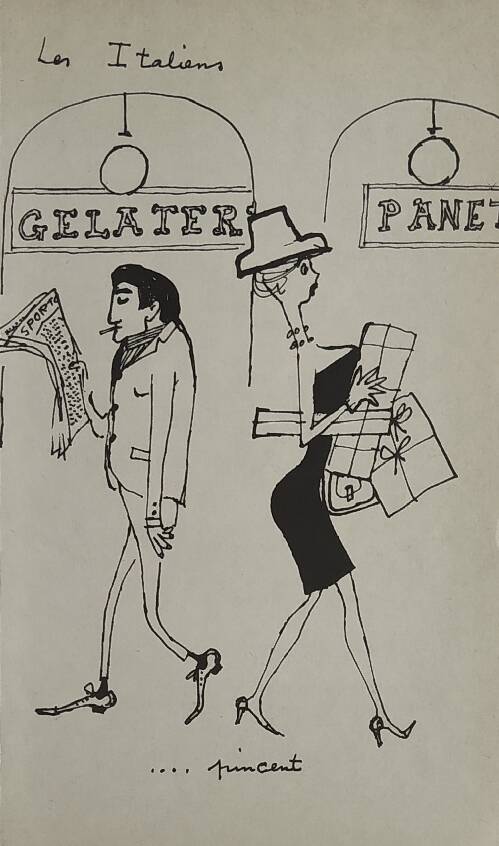 Daninos illustrations from 1962 “The Italians”