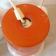Set de 3 suspensions en opaline orange vintage