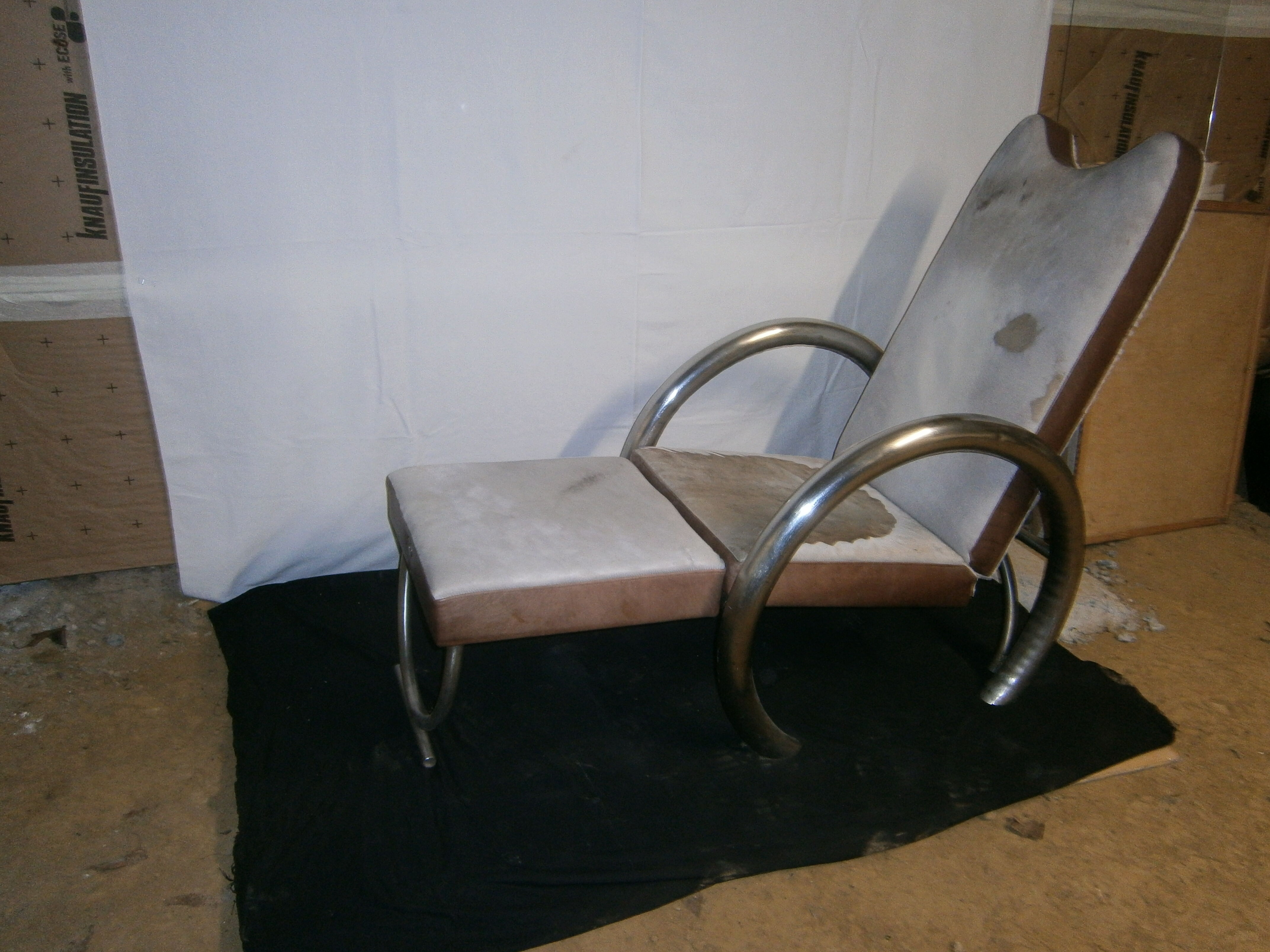 Steel armchair