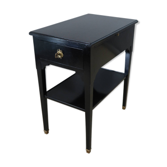 BLACKENED WOOD SIDE TABLE