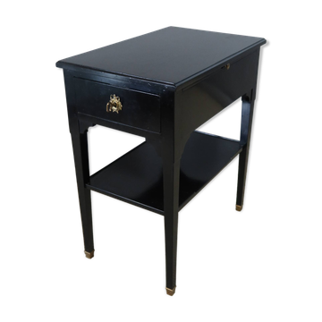 BLACKENED WOOD SIDE TABLE