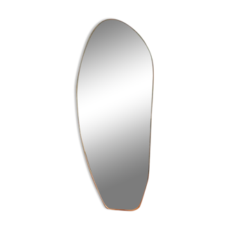 Miroir psyché irrégulier organique laiton doré minimaliste 70x160cm