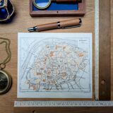 Printed in 1953, Map of Avignon, Vaucluse. Original Authentic Vintage.