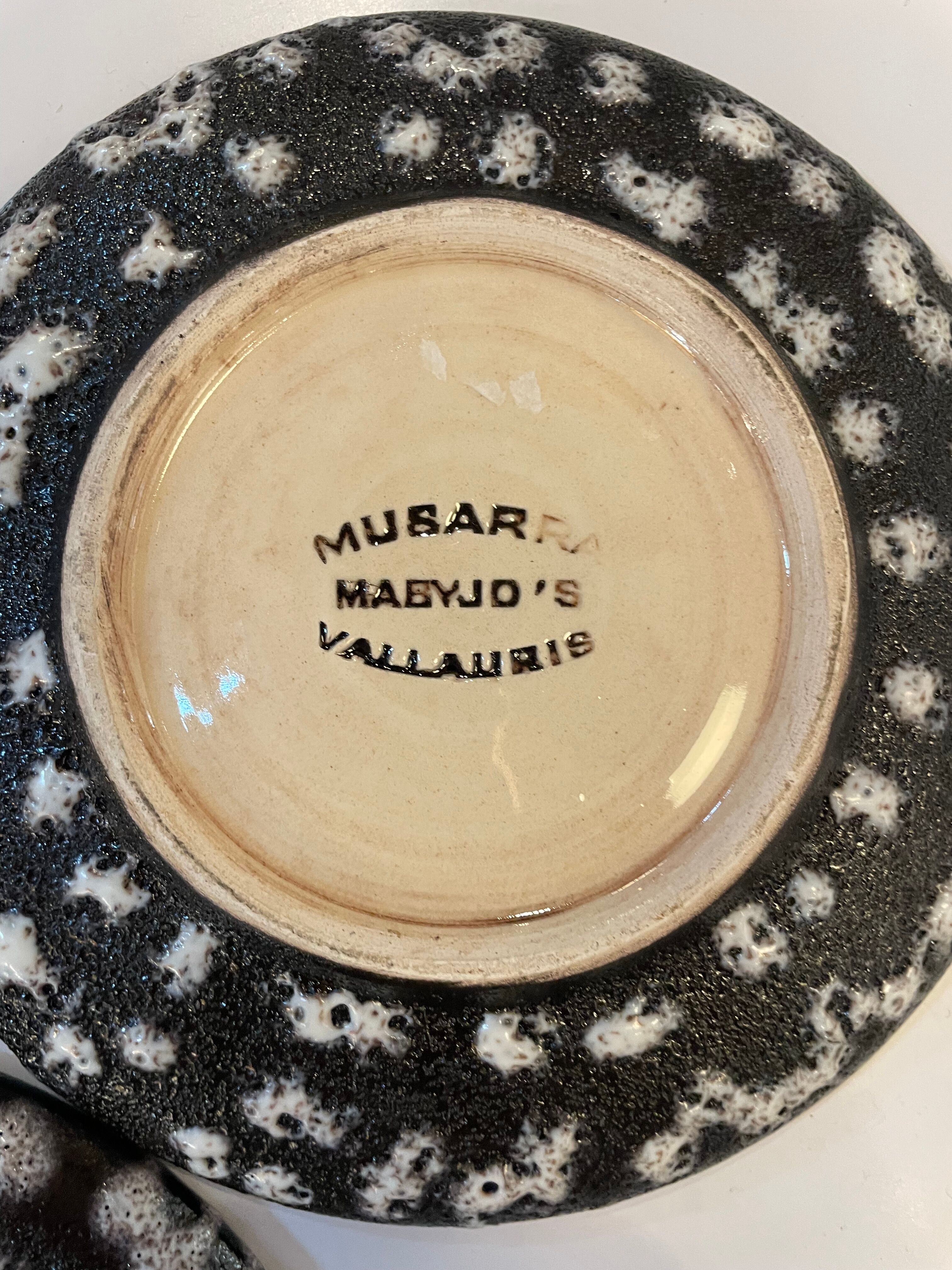 Paire de soucoupes Vallauris