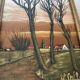 Autumn landscape painting in oil on canvas, signed.