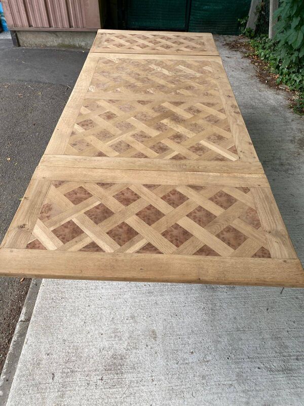 Table à manger de monastère XVIIIème rénovée en chêne massif 250cm