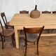 Table bistrot table de ferme en chêne massif sablé Longueur 210 cm - Largeur 106 cm - Hauteur 78 cm