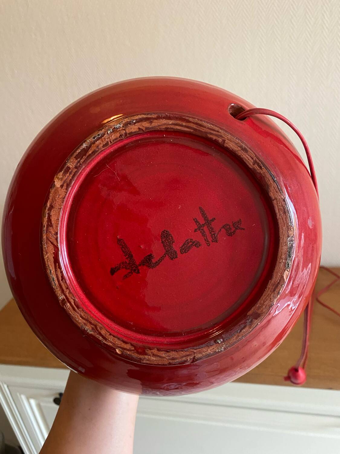 Vintage ceramic lamp from the 70s