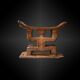 Seat featuring a caryatid couple ashanti culture, ghana