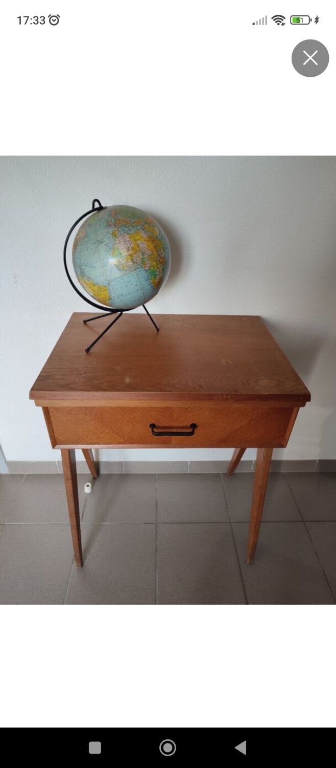 Vintage console desk with compass legs