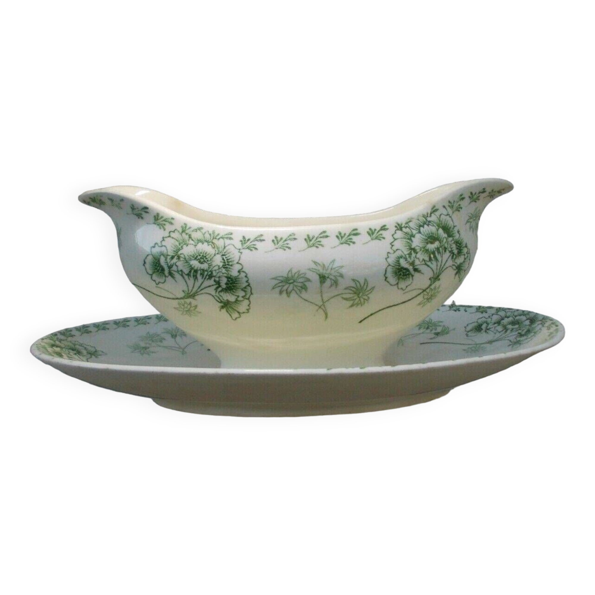 Sarreguemines Palmyre Earthenware Sauce Boat