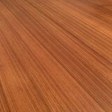 Scandinavian round teak dining table from the 60s extendable