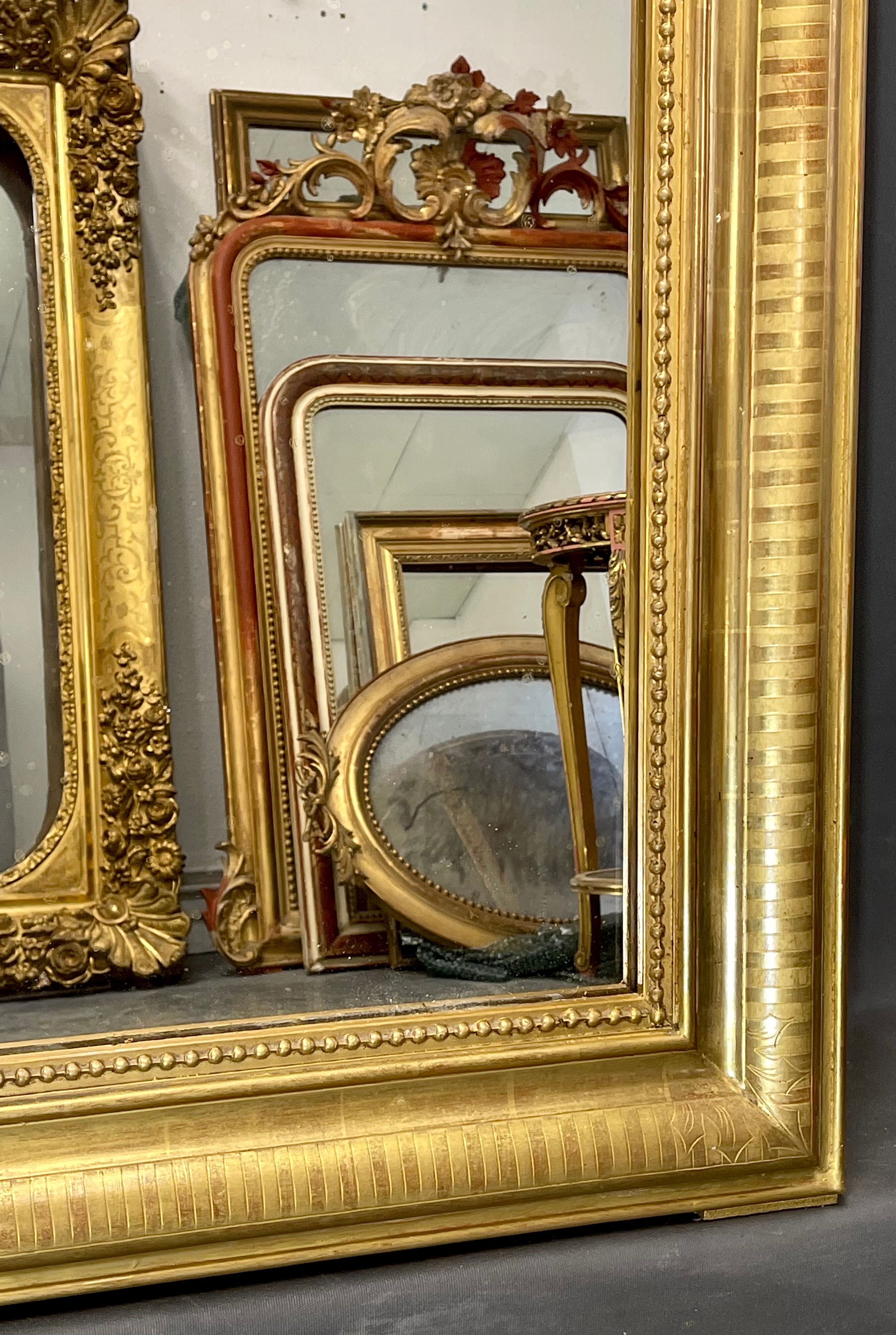Mirror 156x110 Louis-Philippe 1830-1848 gilding with gold leaf