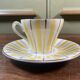 Service tasses Digoin Art Déco 6 tasses + sous-tasses vintage