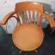 Swivel office chair in curved wood, 1950s