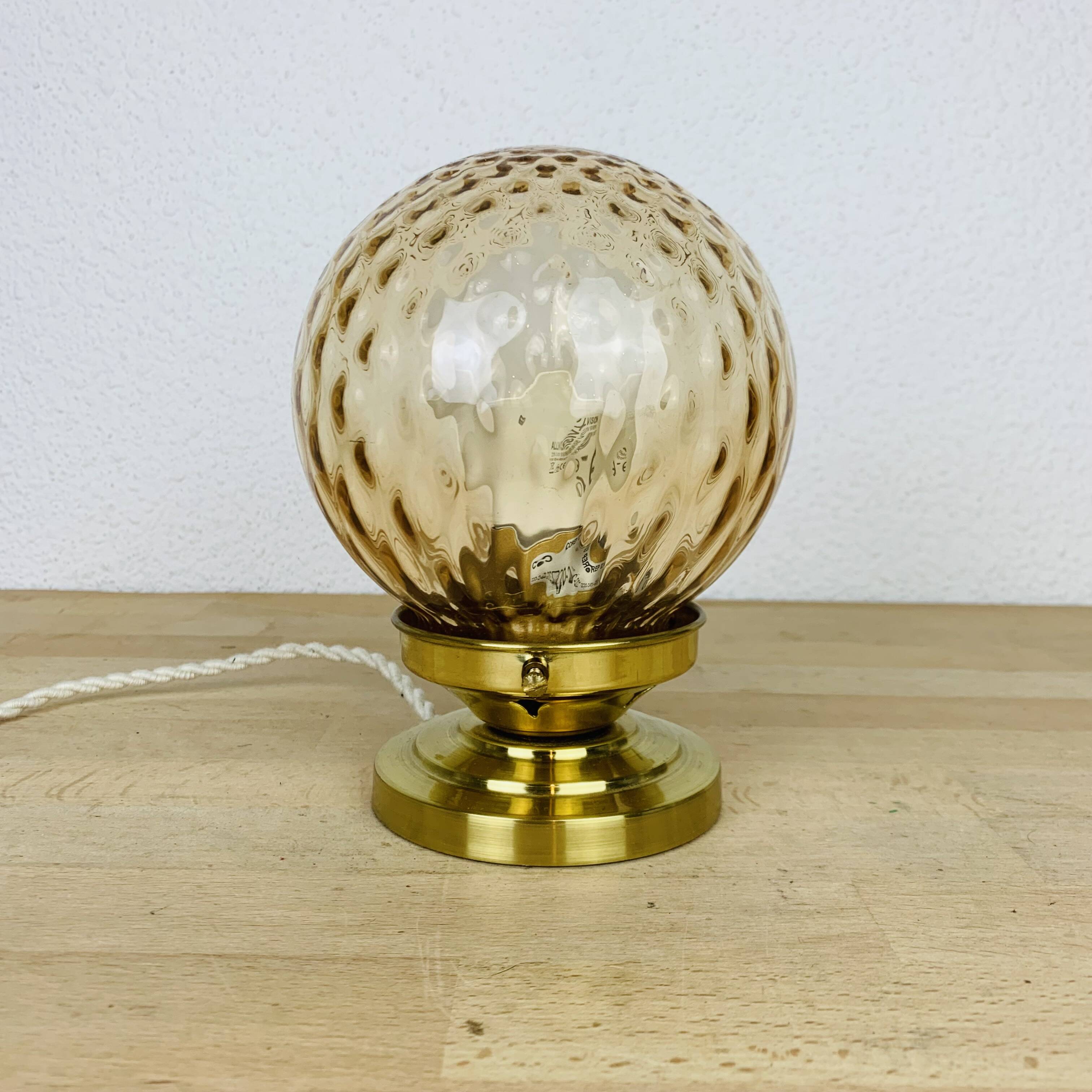 Vintage globe lamp and gold base Vanity Boum x Sézane