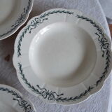 4 assiettes semi creuses terre de fer Longchamp