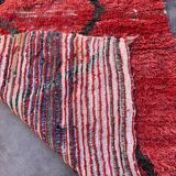 Red Boujad Moroccan rug - 100 x 229 cm