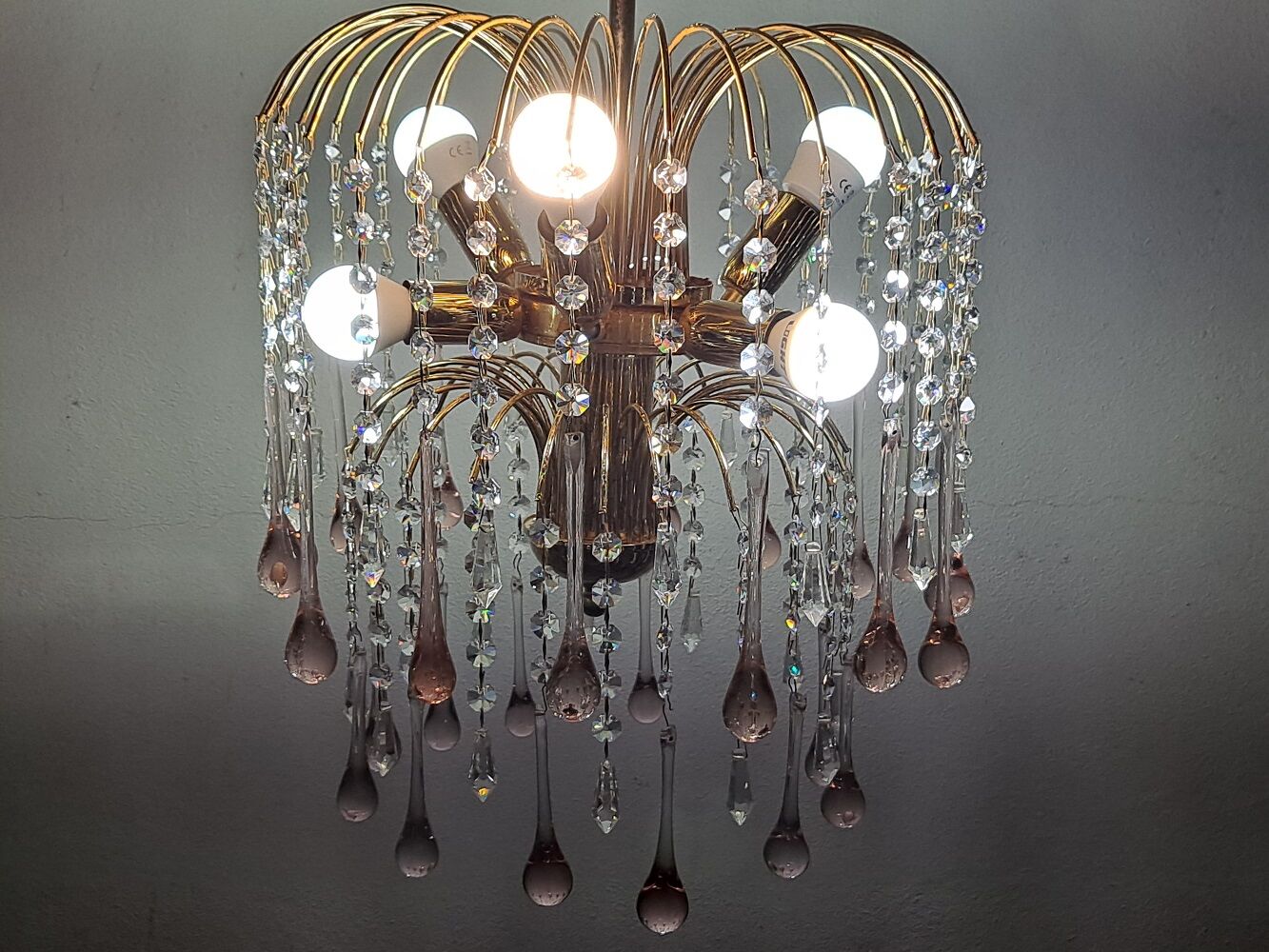 Vintage  Murano Waterfall Chandelier