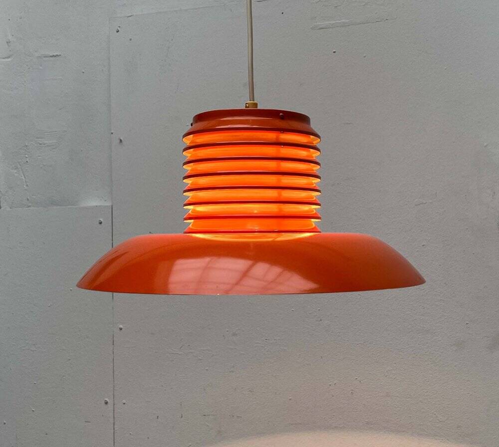 Mid-Century Modern German Space Age Orange Pendant Lamp, 1960s