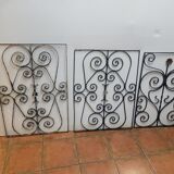 3 old wrought iron gates