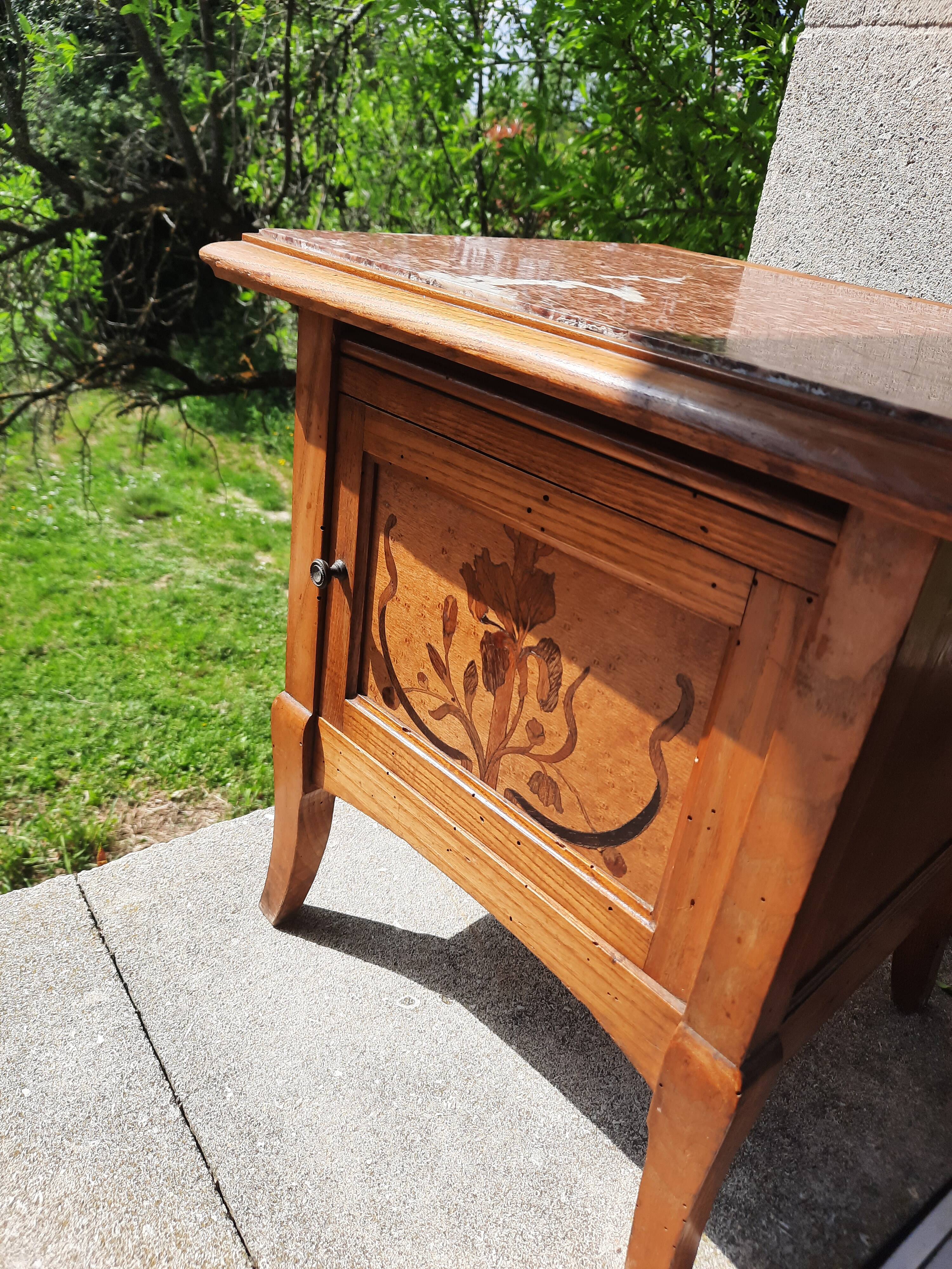 Art Nouveau period bedside table