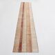 Red & Cream Long Turkish Vintage Runner Rug. 69x312Cm