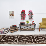 3x13 unique anatolian vintage runner rug,101x398cm