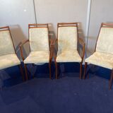 2 armchairs and 2 wooden chairs