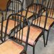 Set of 8 chairs in tubular metal