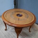 Table basse plateau canné