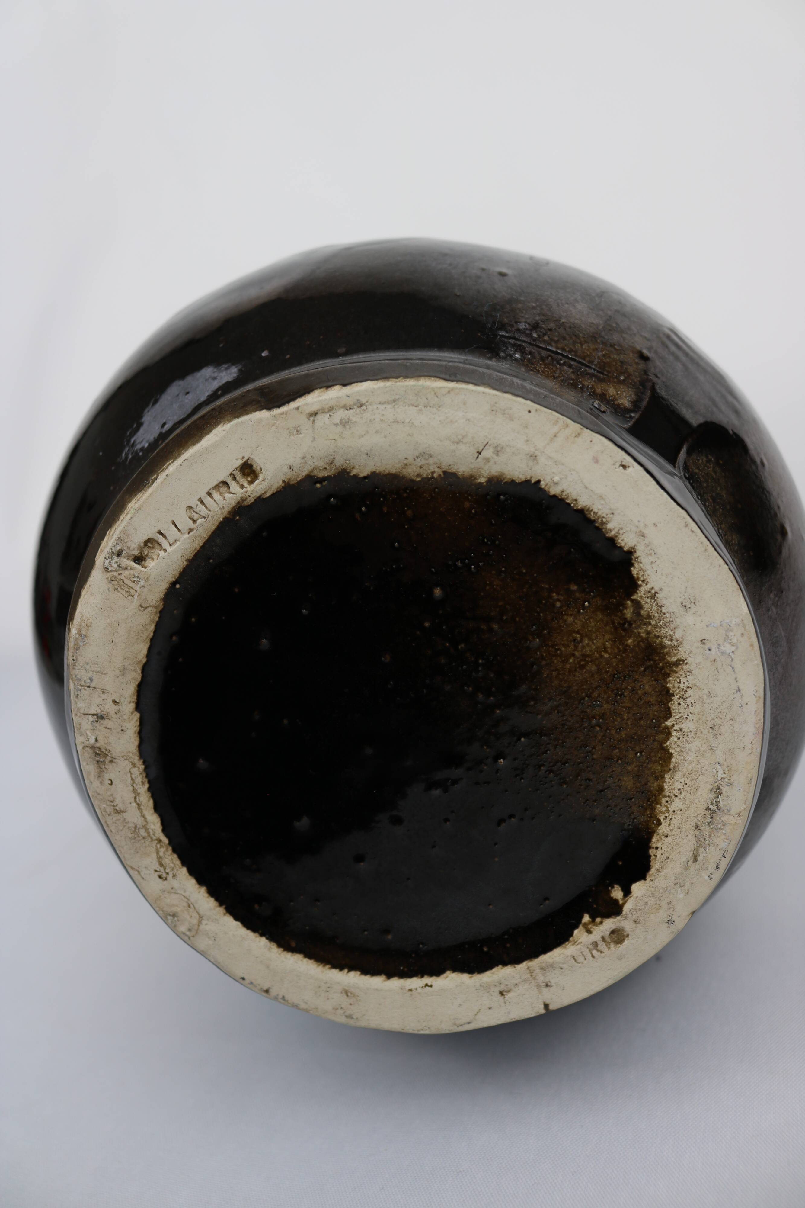 Vallauris Blue Fat Lava Vases