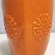 Postmodern Orange Encased Hand-Blown Glass Flower Vase, Empoli, Italy