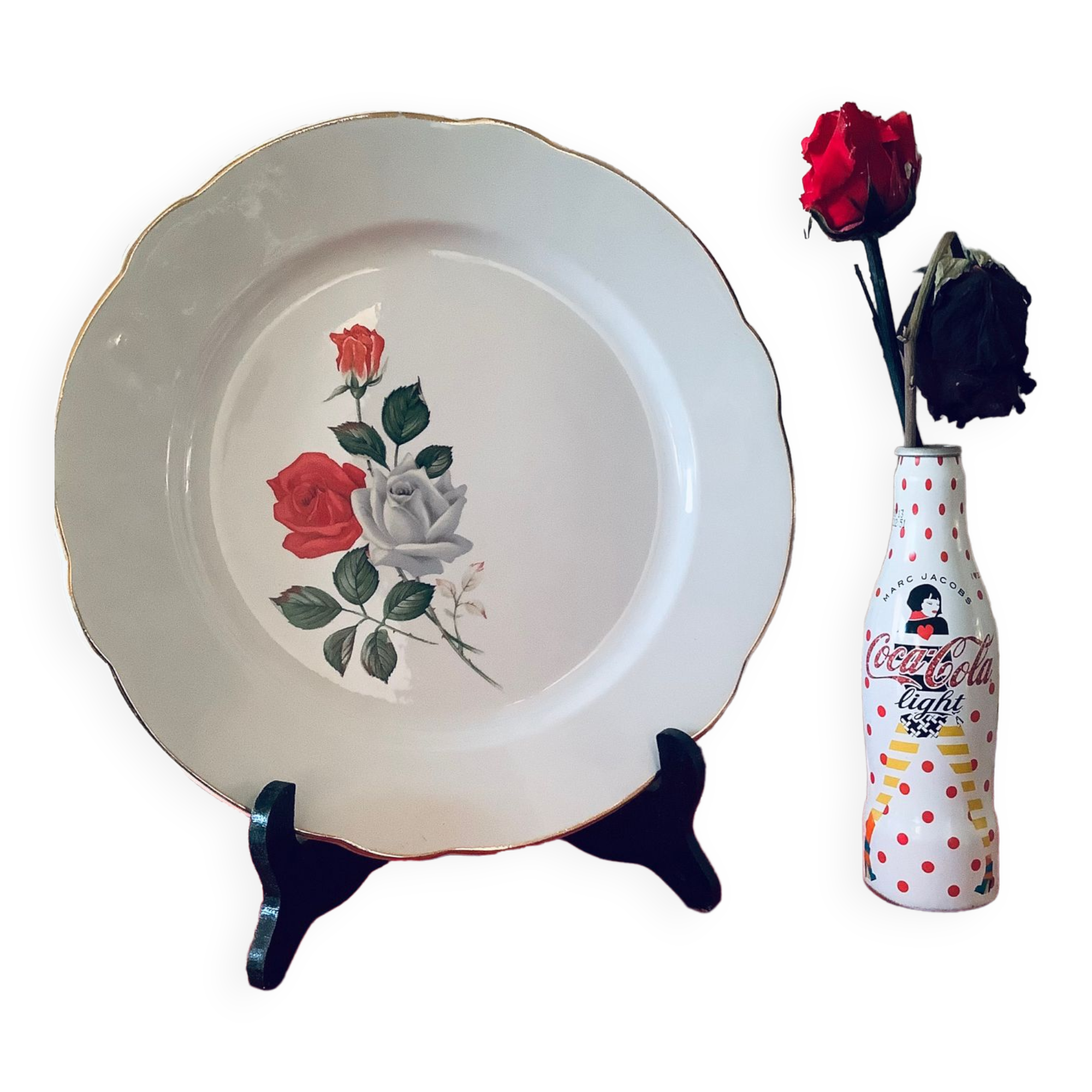 Round dish Luneville Menton collection