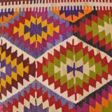 Small Oushak Multicolour Kilim Rug sk 1677