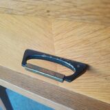 Vintage wooden compass foot bedside table