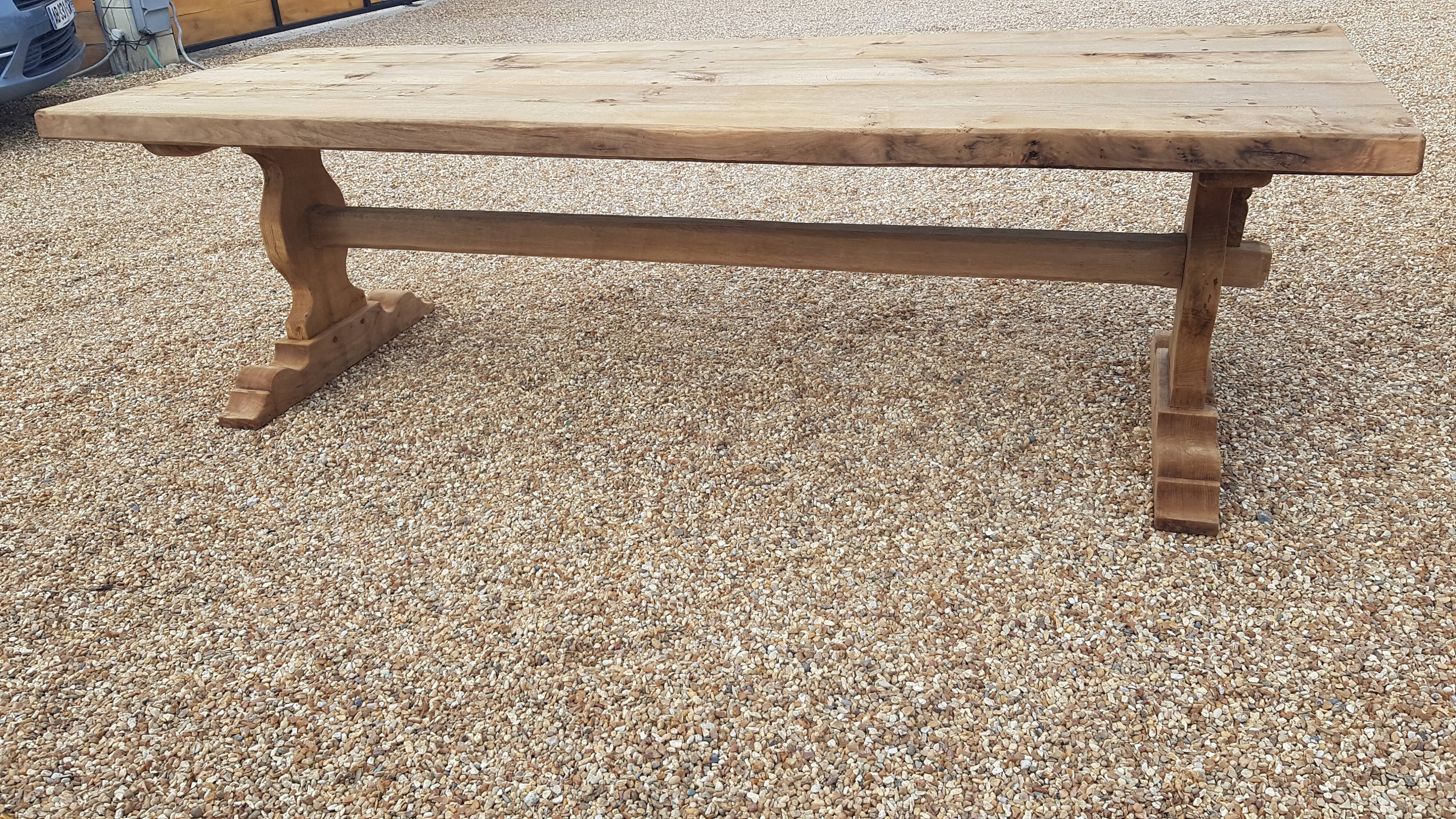 Monastery style table in solid oak