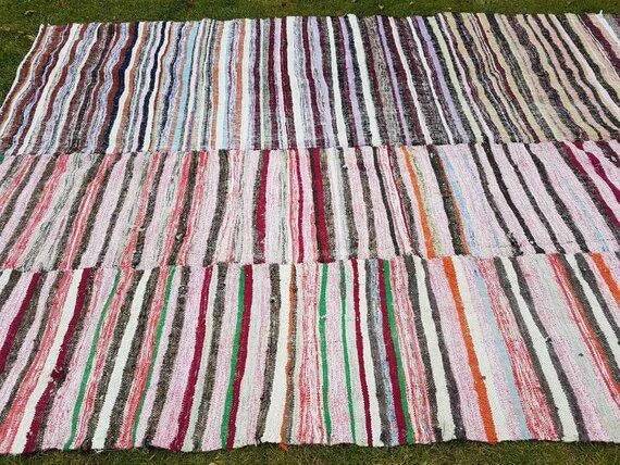 Vintage Turkish kilim, handwoven, 225x300 cm.